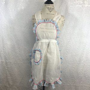 Vintage Bib Apron tie back single pocket so cute